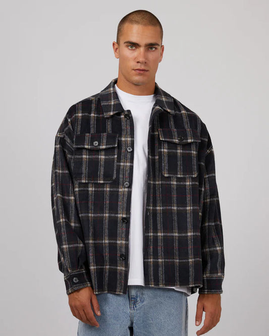 SILENT THEORY RANCH OVERSHIRT NAVY