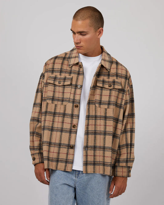 SILENT THEORY RANCH OVERSHIRT TAN