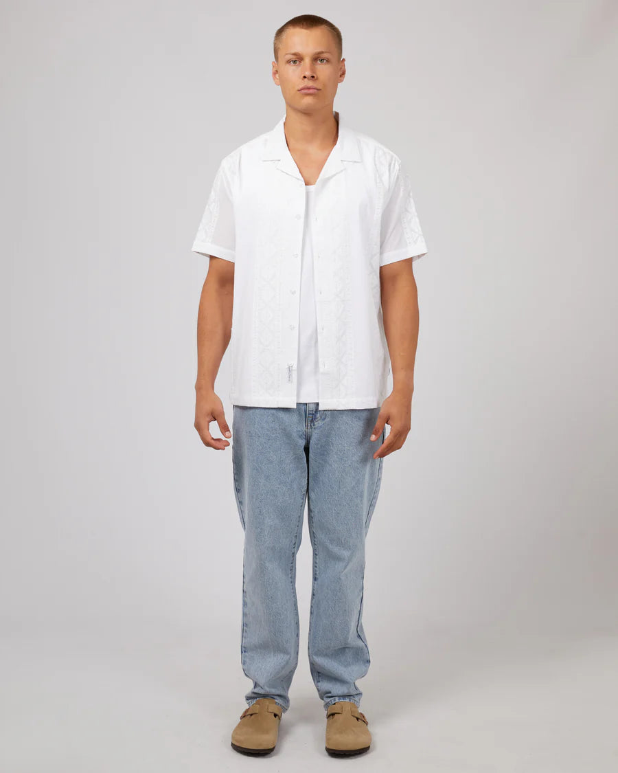 SILENT THEORY HENDRICKS SS SHIRT WHITE