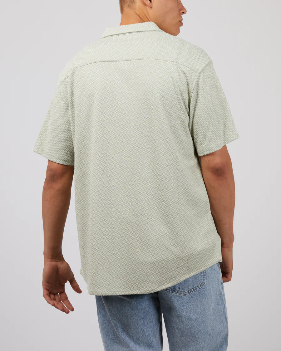 SILENT THEORY TEXTURED SHORT SLEEVE SHIRT SAGE