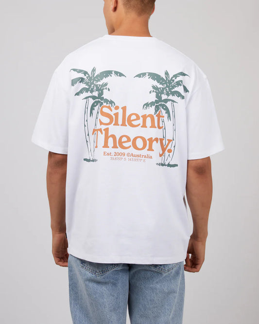 SILENT THEORY PARADISE PALM TEE WHITE