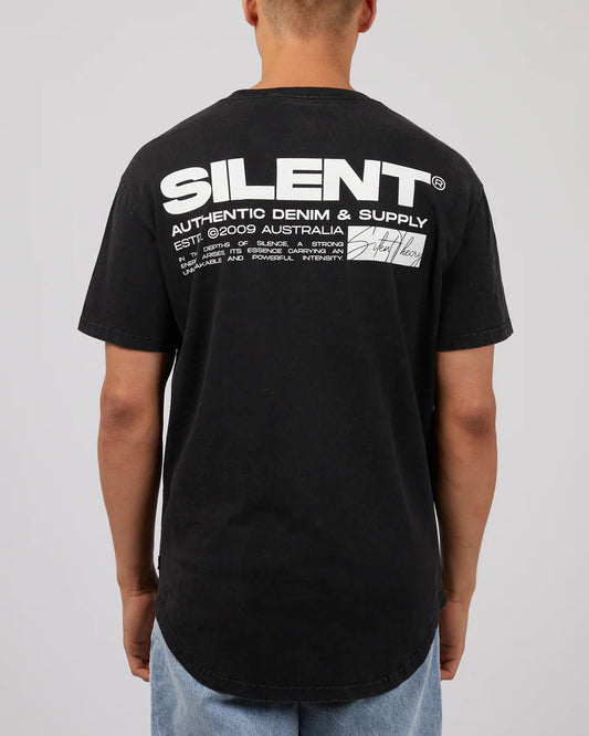 SILENT THEORY RAPTOR TEE WASHED BLACK