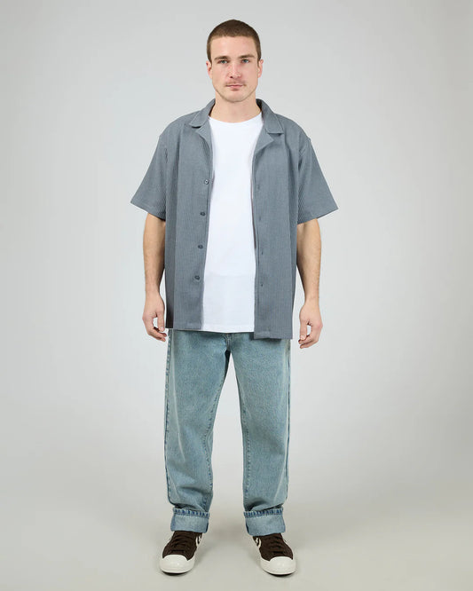 SILENT THEORY SESSION WAFFLE SS SHIRT STEEL