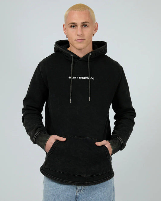 SILENT THEORY MEMBERS HOODIE WASHED BLACK