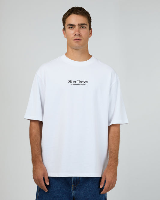 SILENT THEORY CLASSIC EMB TEE WHITE