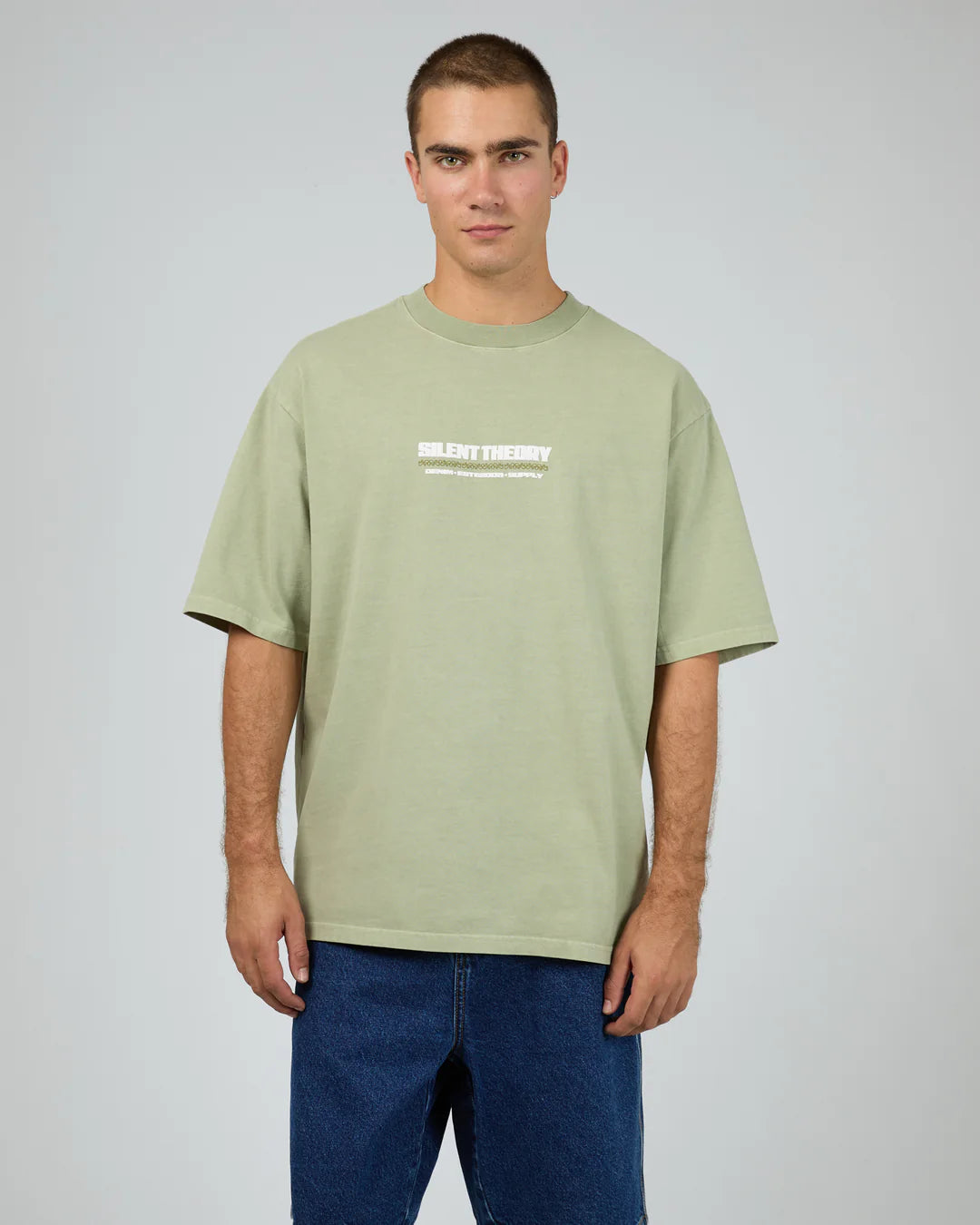 Silent Theory Alchemy Box Tee Sage