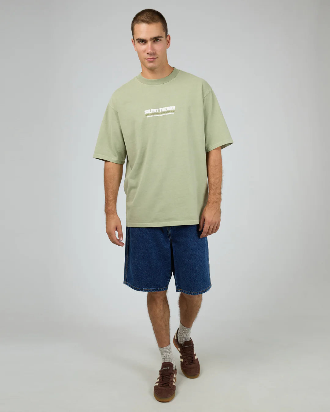 Silent Theory Alchemy Box Tee Sage