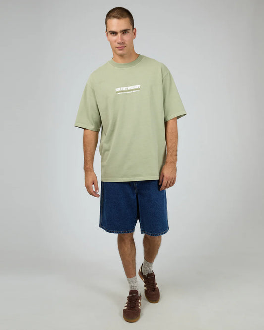 Silent Theory Alchemy Box Tee Sage