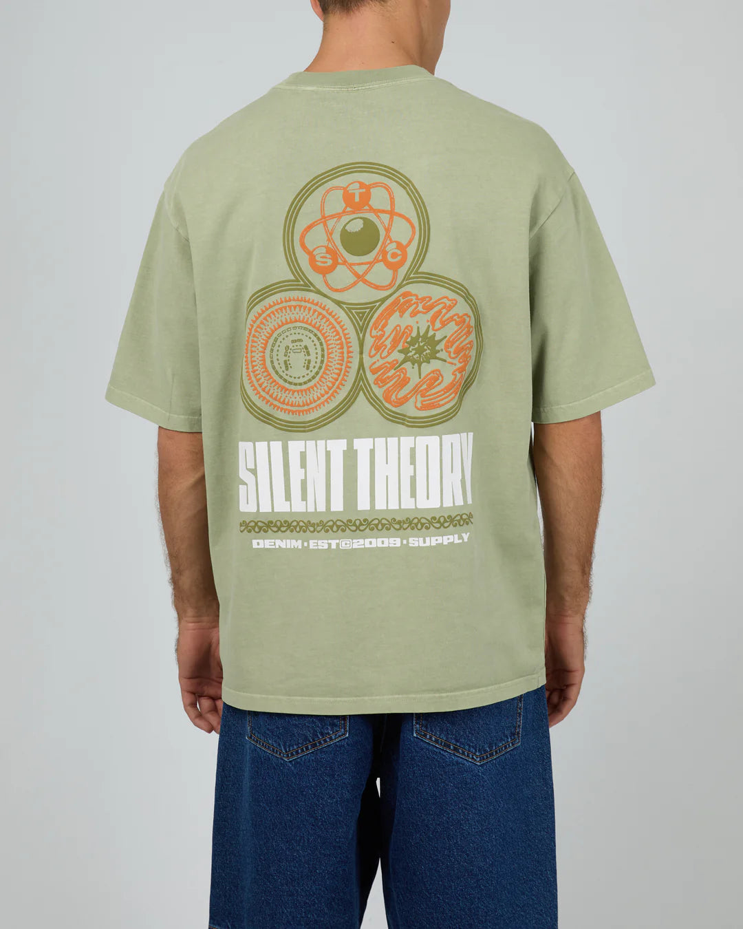 Silent Theory Alchemy Box Tee Sage