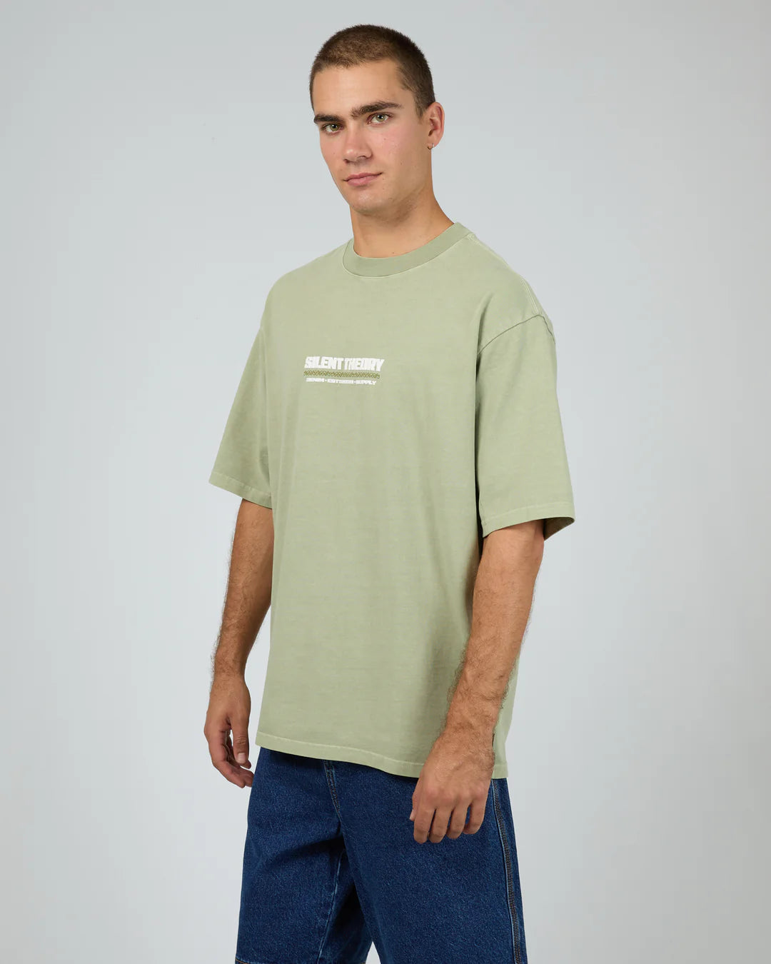 Silent Theory Alchemy Box Tee Sage