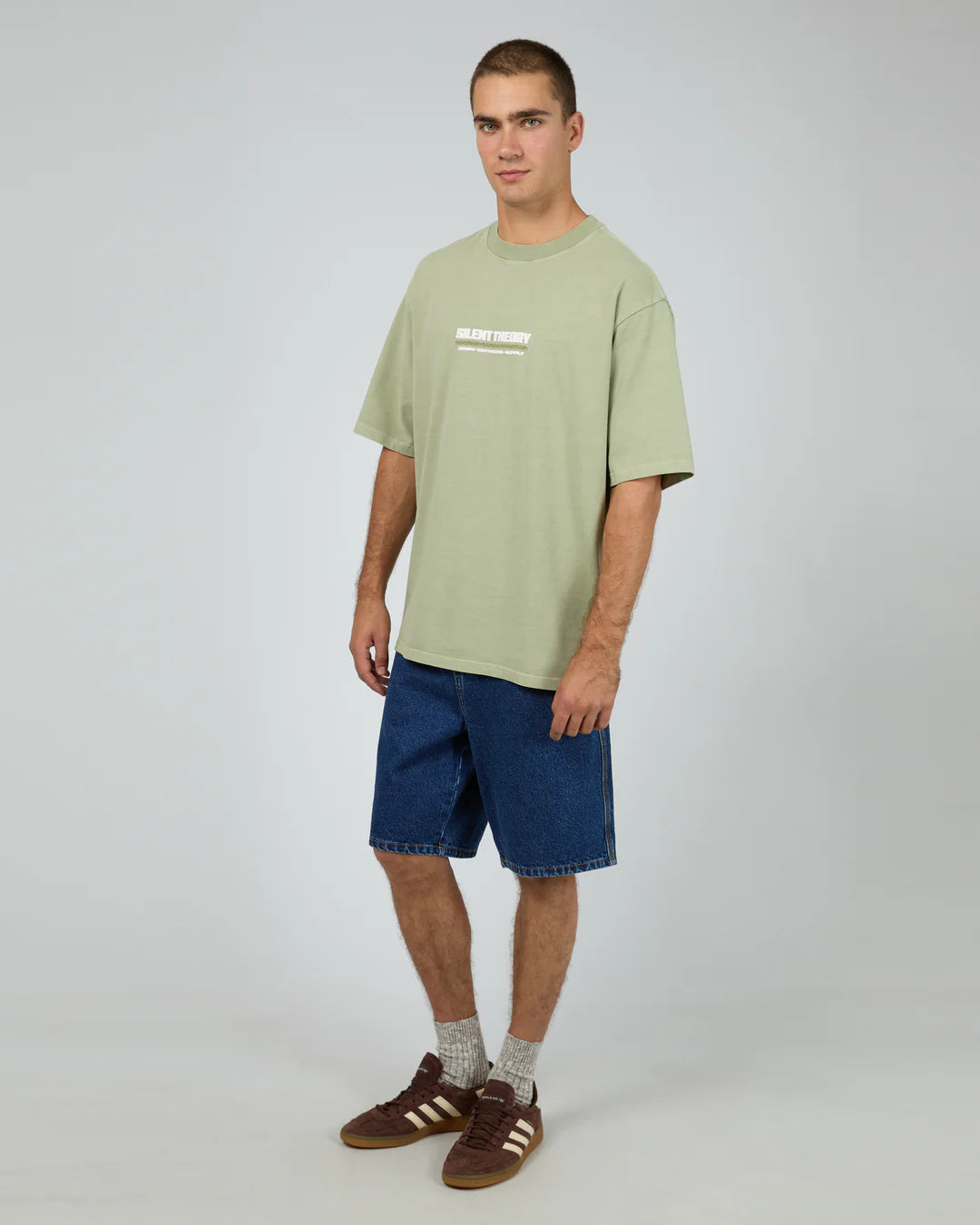 Silent Theory Alchemy Box Tee Sage