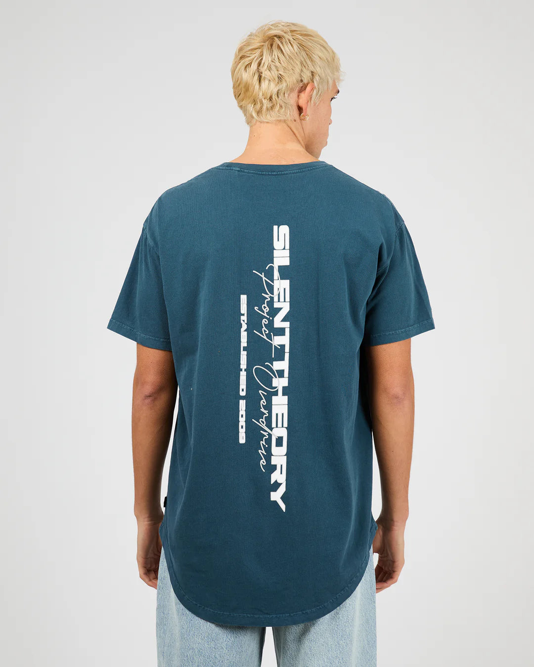 Silent Theory Charger Scoop Tee | Navy