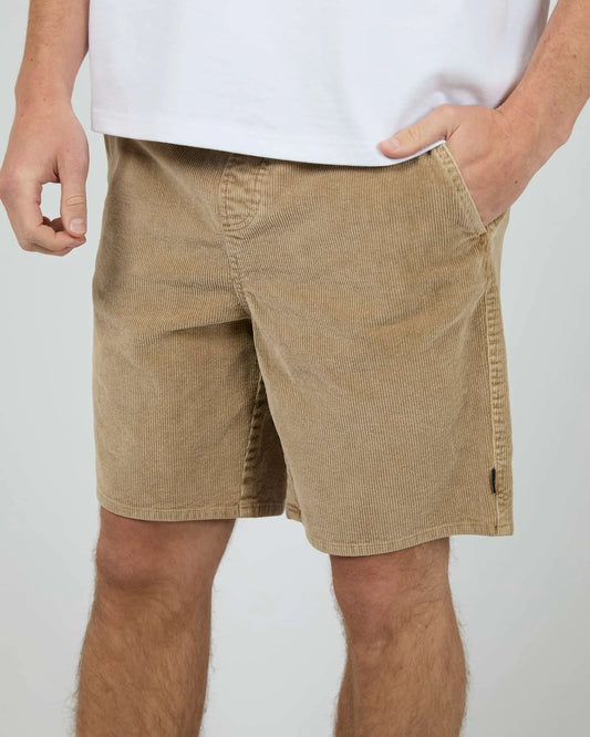 SILENT THEORY CORD SHORT TAN