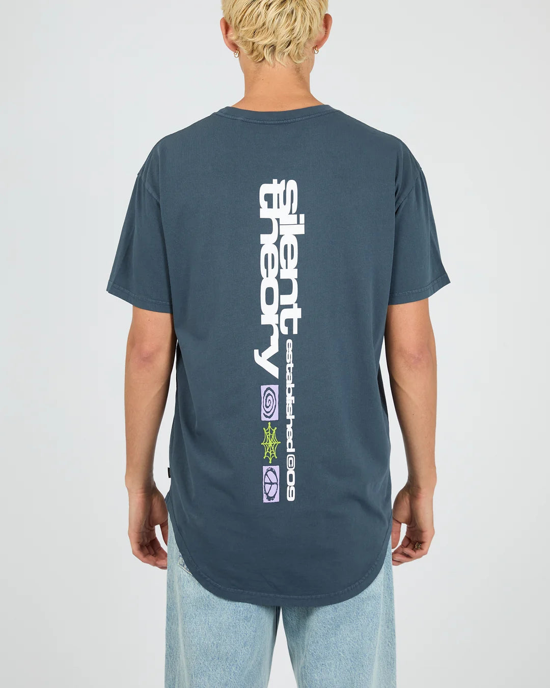 Silent Theory Riot Scoop Tee | Navy