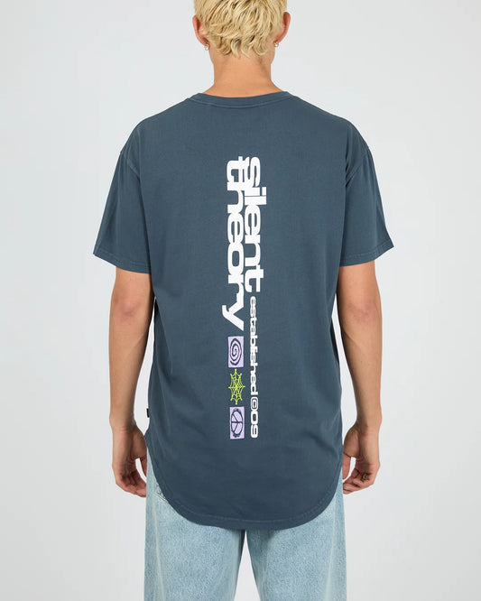 Silent Theory Riot Scoop Tee | Navy