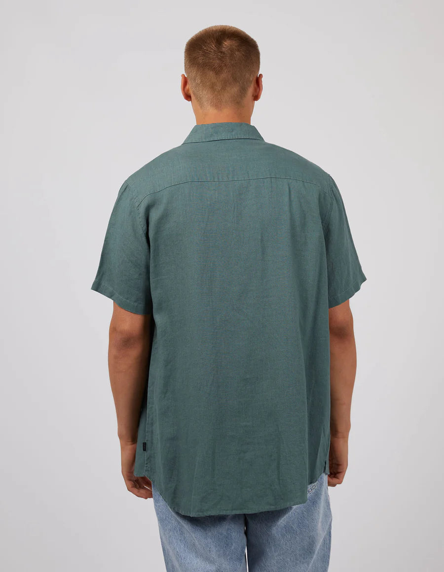 SILENT THEORY LINEN SS SHIRT PINE