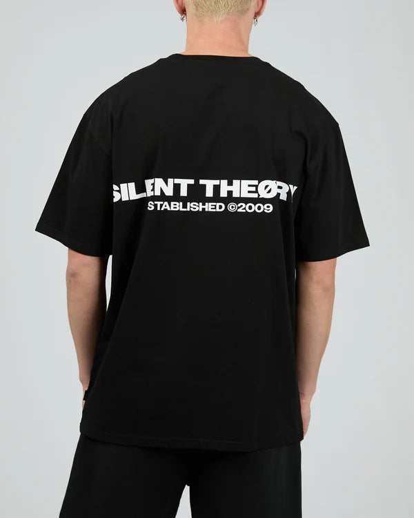 SILENT THEORY ESSENTIAL THEORY TEE VINTAGE BLACK