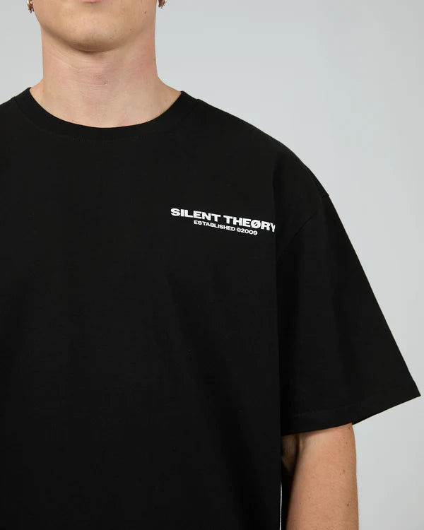 SILENT THEORY ESSENTIAL THEORY TEE VINTAGE BLACK