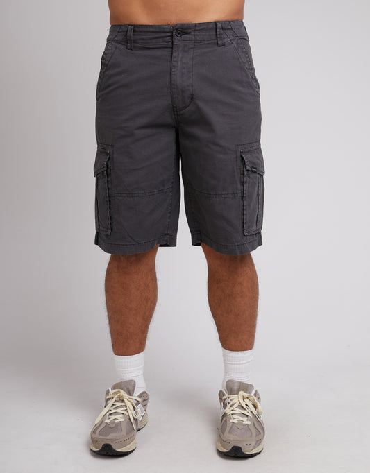 ST GOLIATH ISKRA CARGO SHORT WASHED BLACK