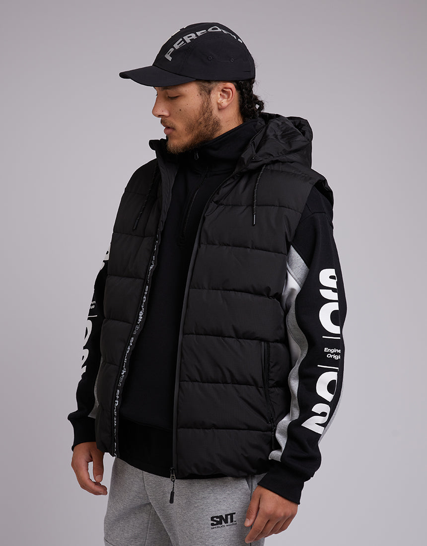 ST GOLIATH DOMAIN PUFFER VEST BLACK