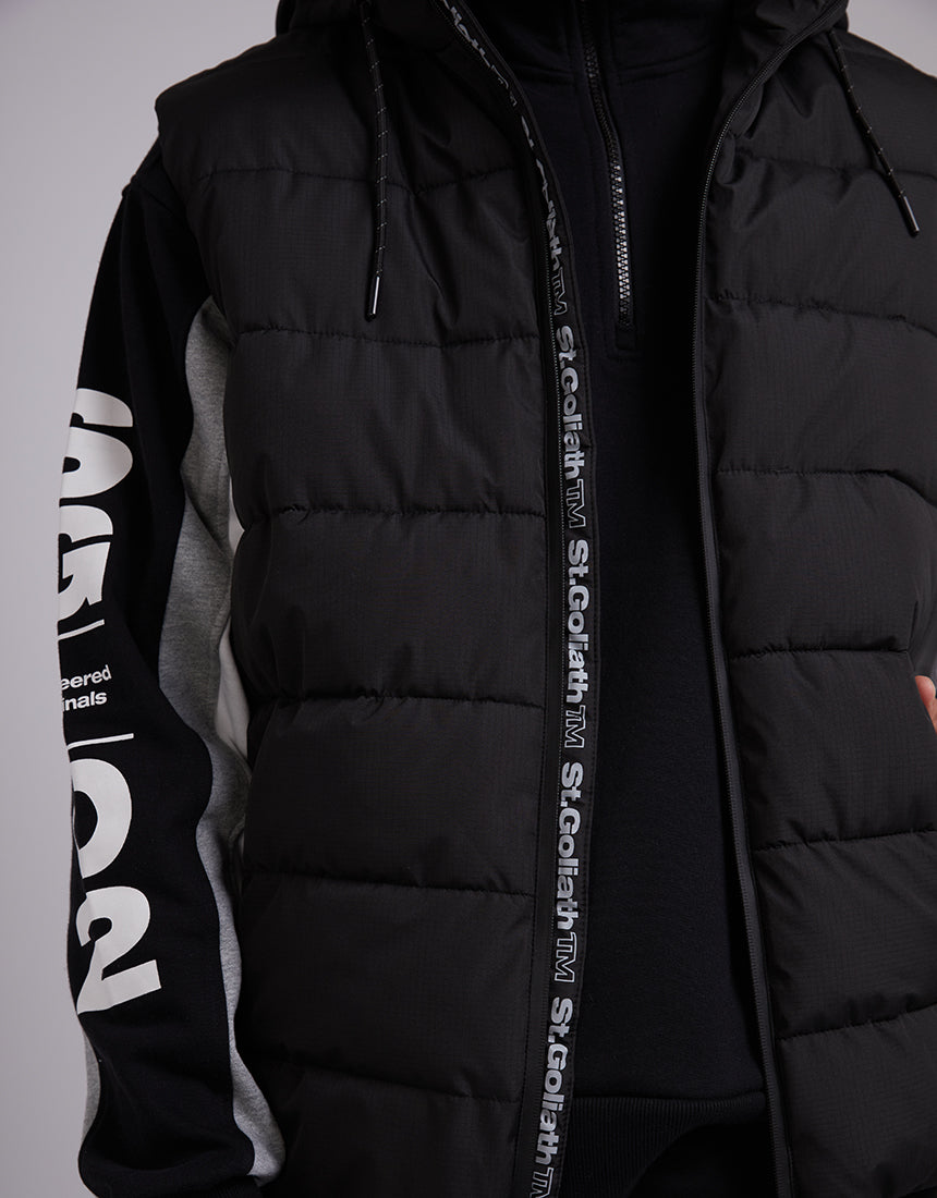 ST GOLIATH DOMAIN PUFFER VEST BLACK