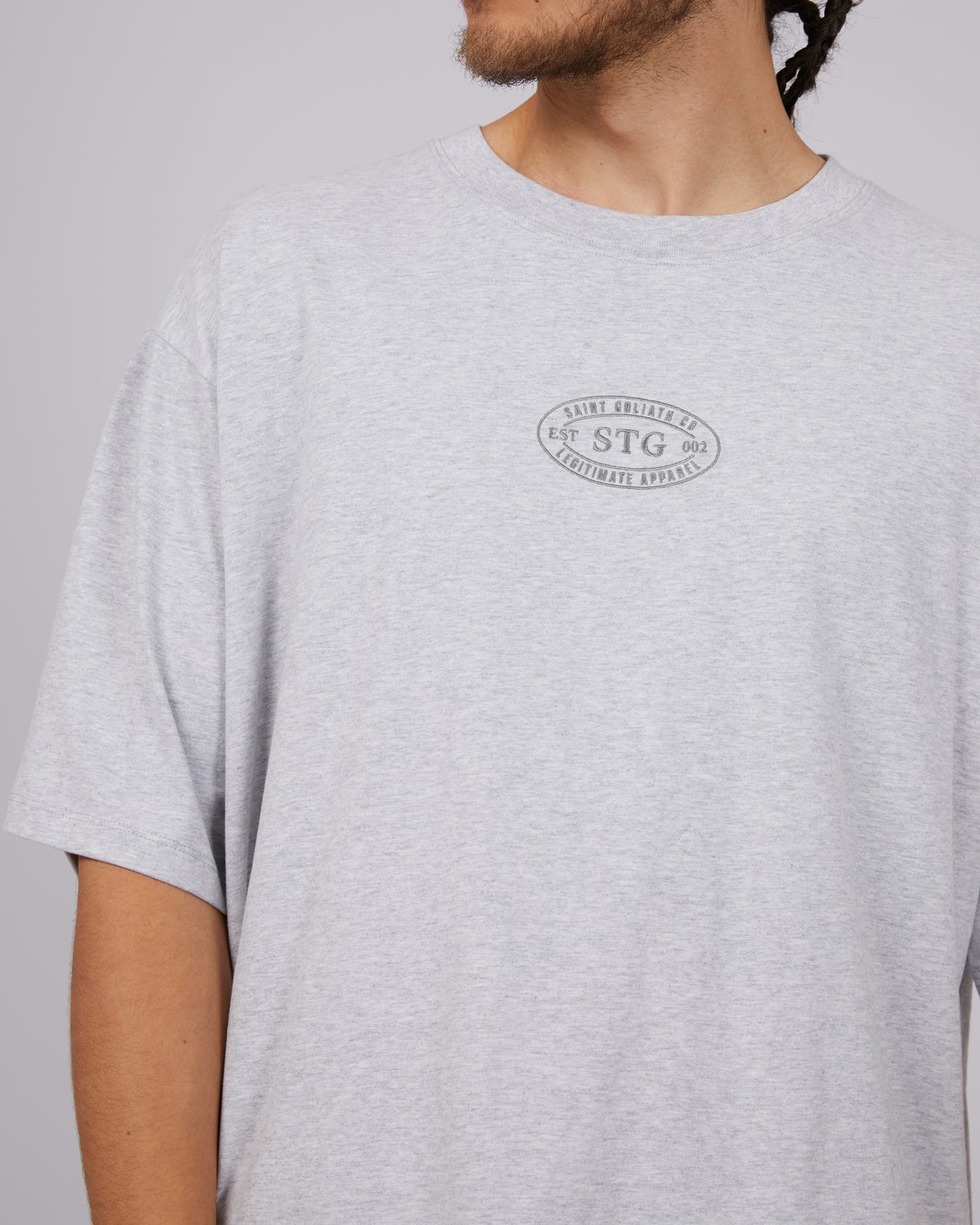 ST GOLIATH HERITAGE TEE GREY MARLE