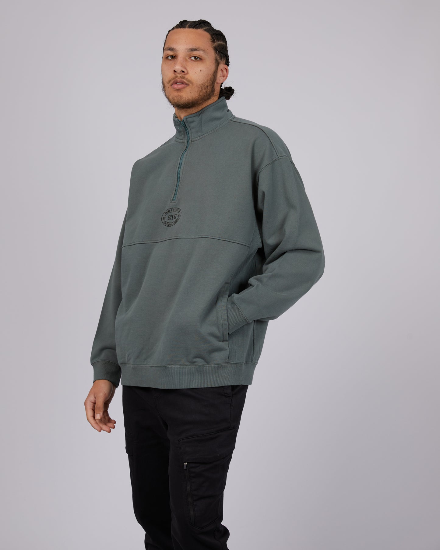 ST GOLIATH HERITAGE 1/4 ZIP PINE