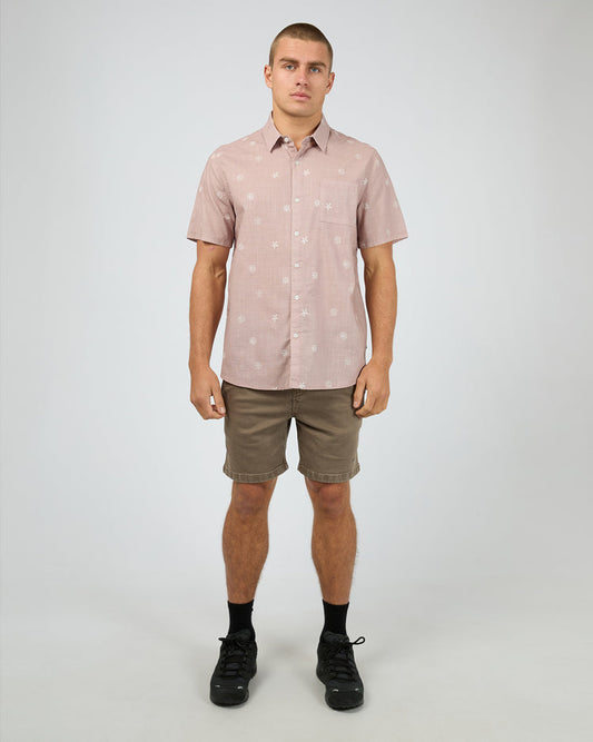 St Goliath Bribie Short Sleeve Shirt Fawn