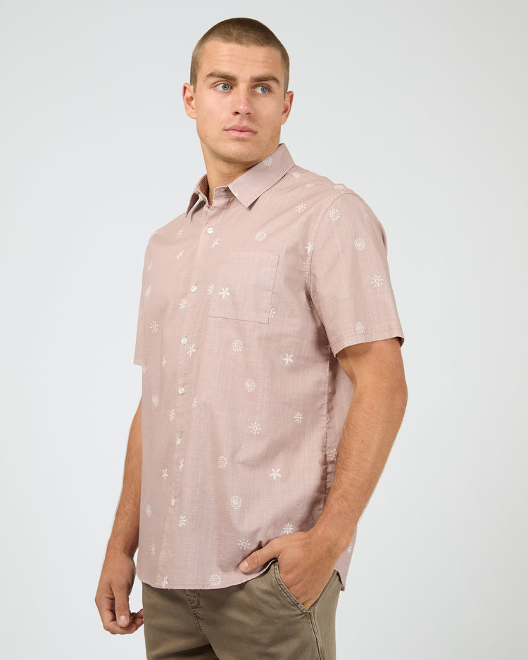St Goliath Bribie Short Sleeve Shirt Fawn