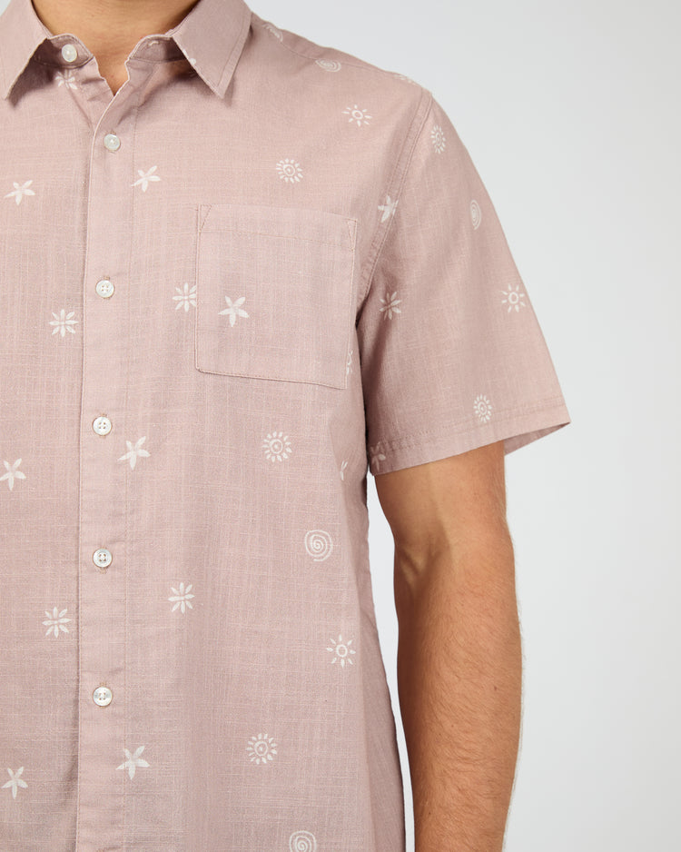 St Goliath Bribie Short Sleeve Shirt Fawn