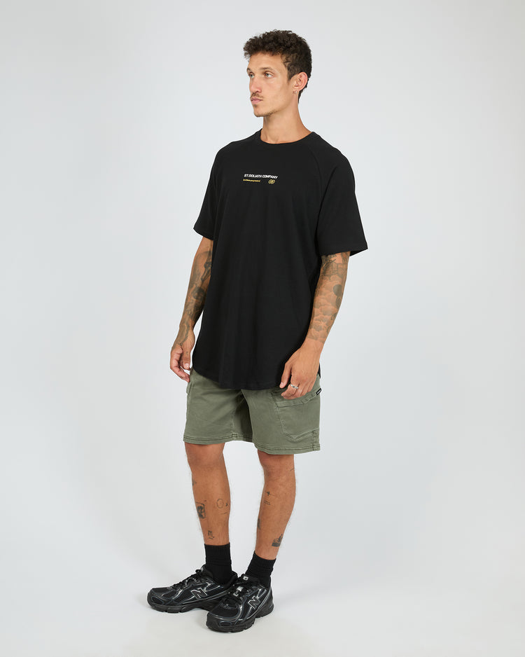 St Goliath Paiste Raglan Tee | Black