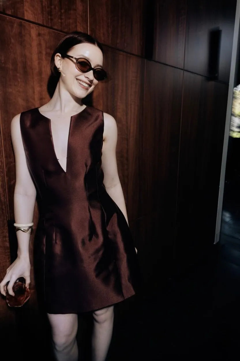 Slide Show Luciana Mini Dress | Chocolate