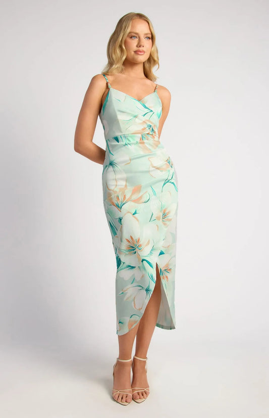 Style State Floral Stretch Bodycon Dress | Blue