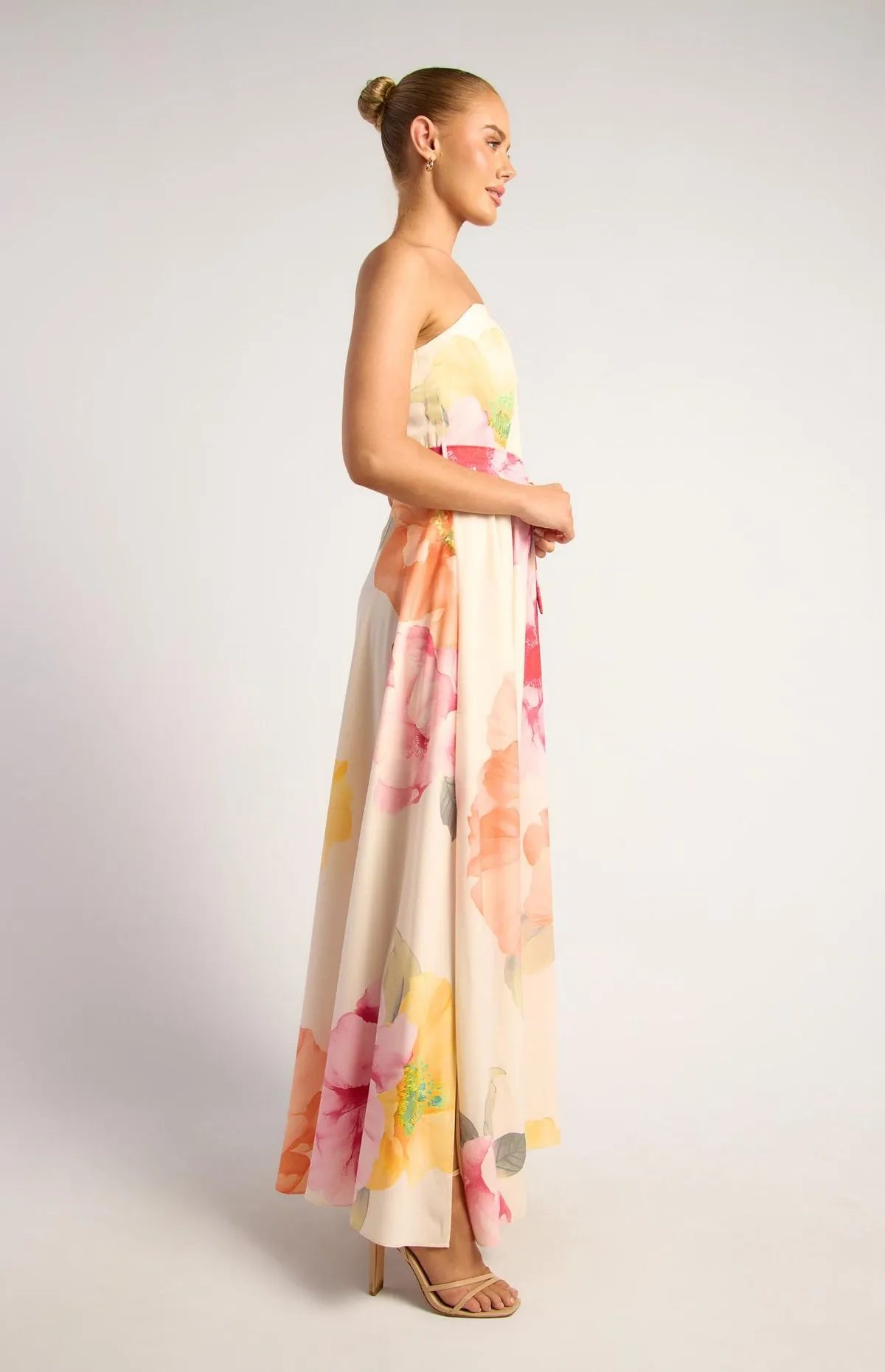 Style State Floral Strapless Maxi Dress | Raspberry
