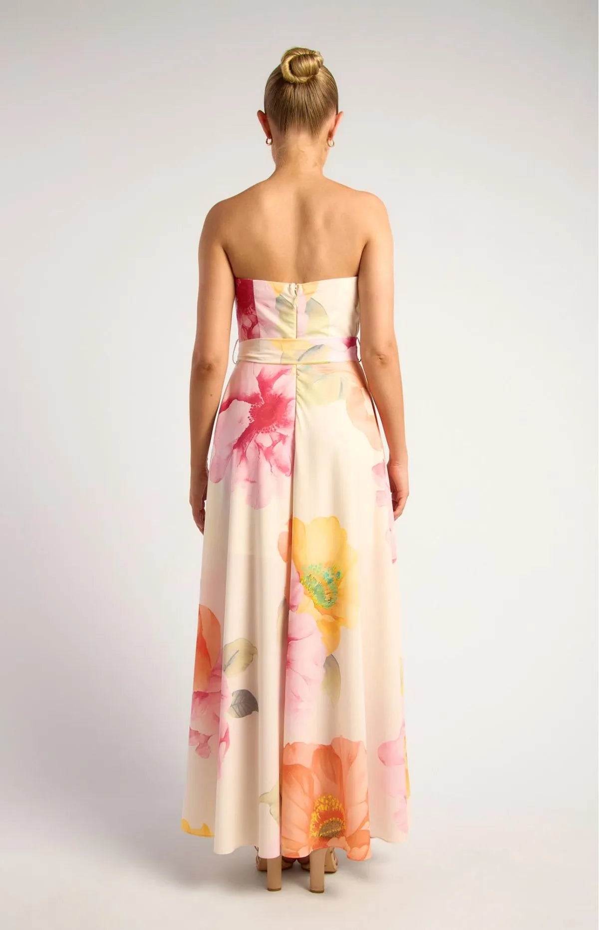 Style State Floral Strapless Maxi Dress | Raspberry