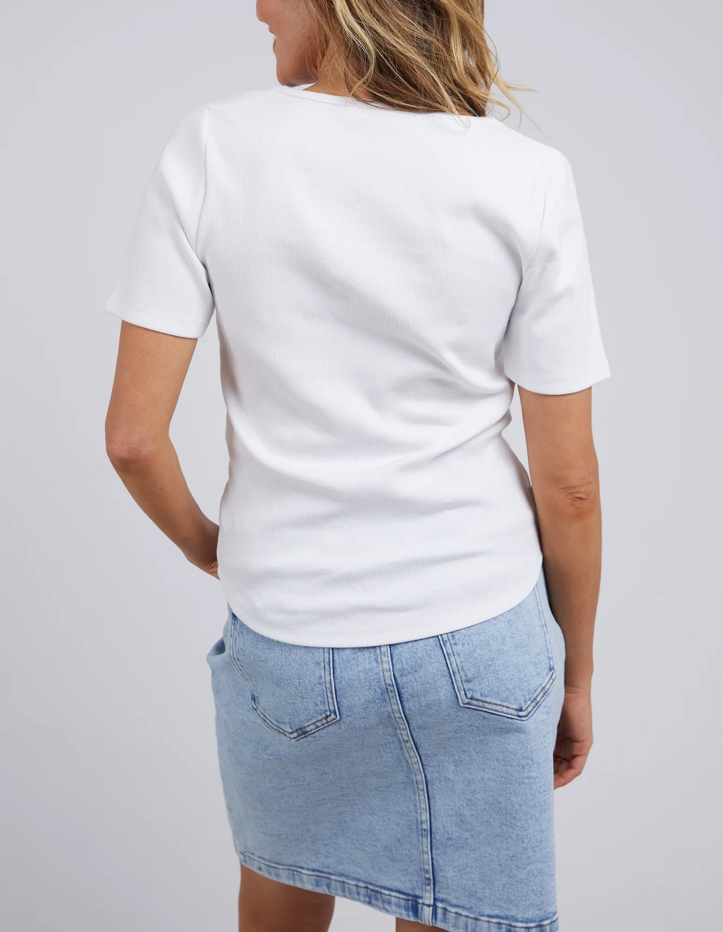 FOXWOOD EMMY RIB TEE WHITE