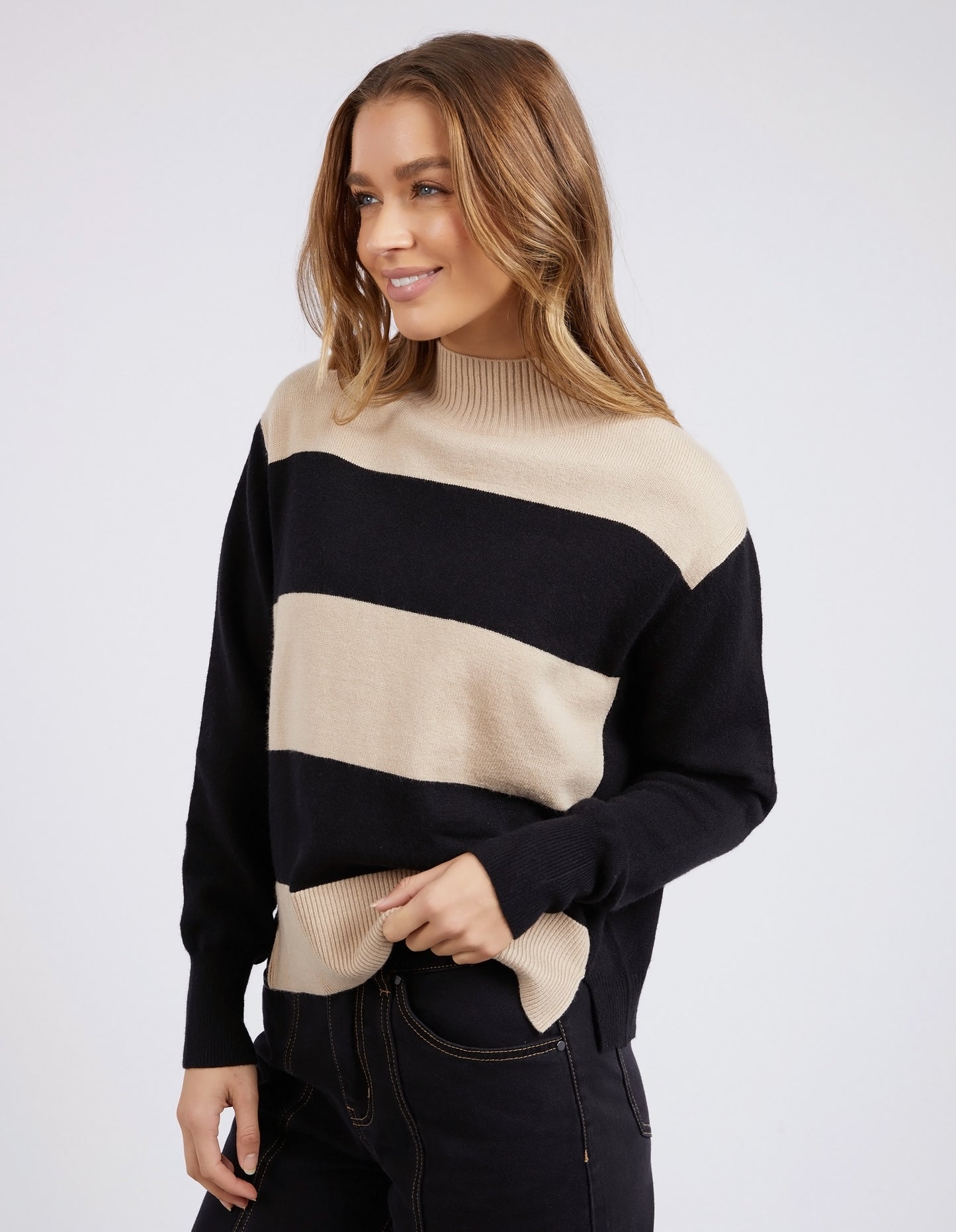 FOXWOOD CANTERBURY KNIT TAN & BLACK STRIPE