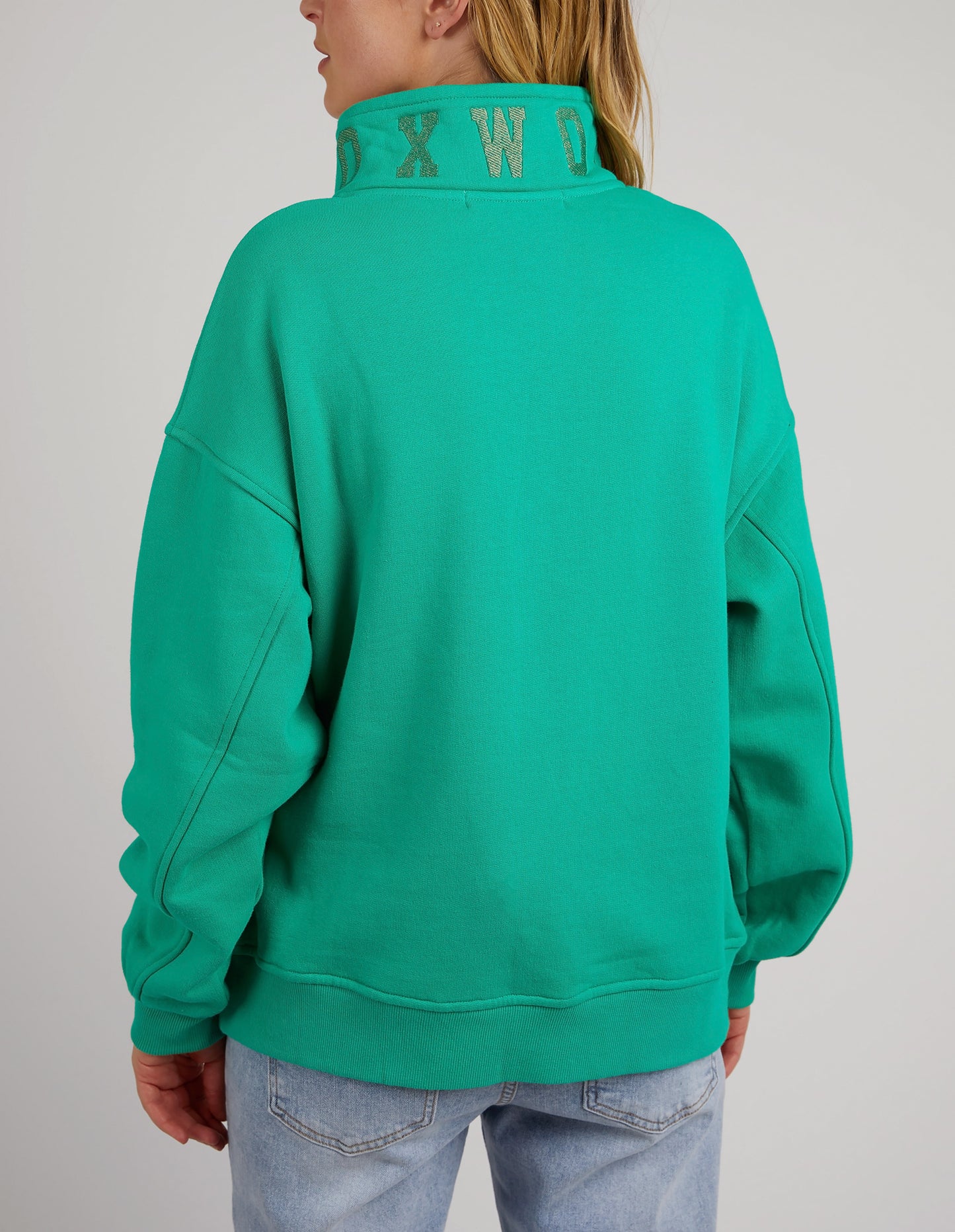 FOXWOOD COLLEGE ZIP CREW BRIGHT GREEN