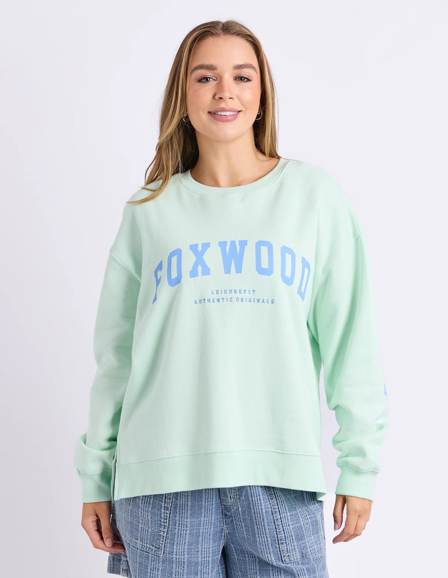 Foxwood Interval Crew | Mint/Bluebell