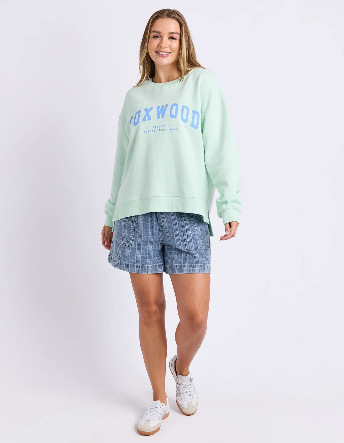 Foxwood Interval Crew | Mint/Bluebell