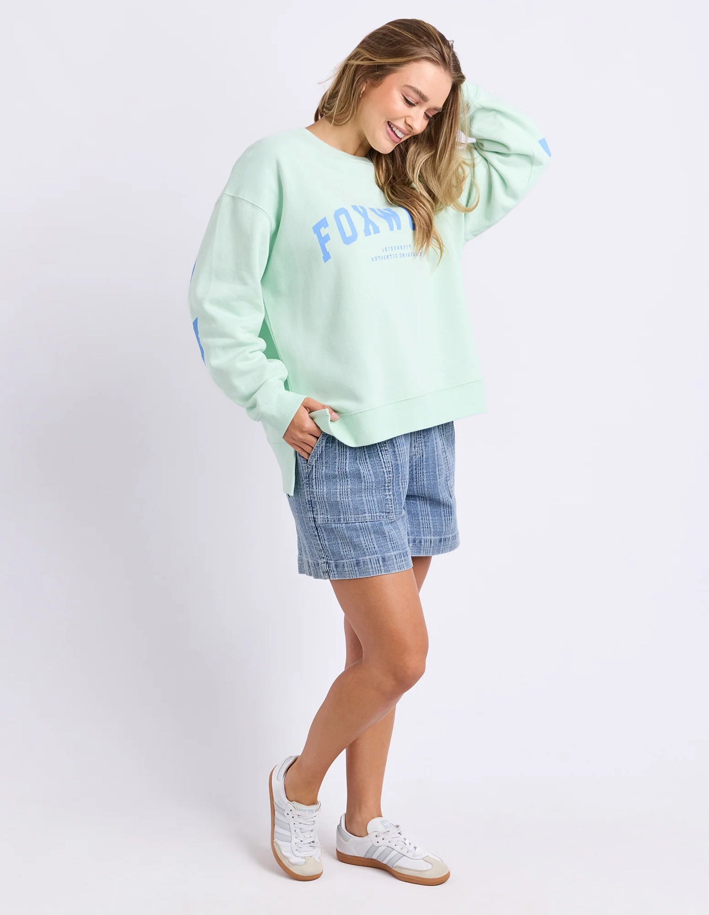 Foxwood Interval Crew | Mint/Bluebell