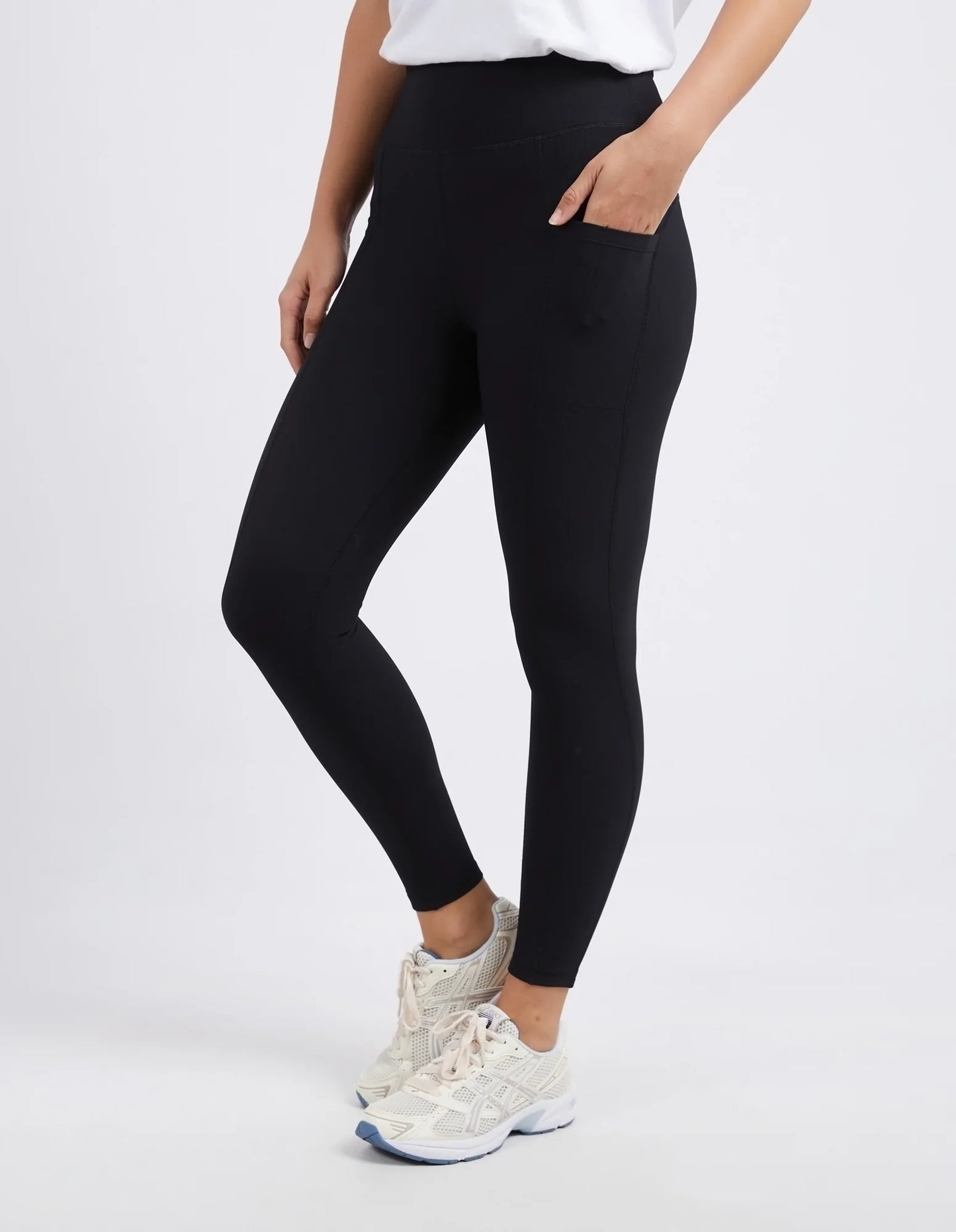 FOXWOOD LUXE RIB LEGGING BLACK