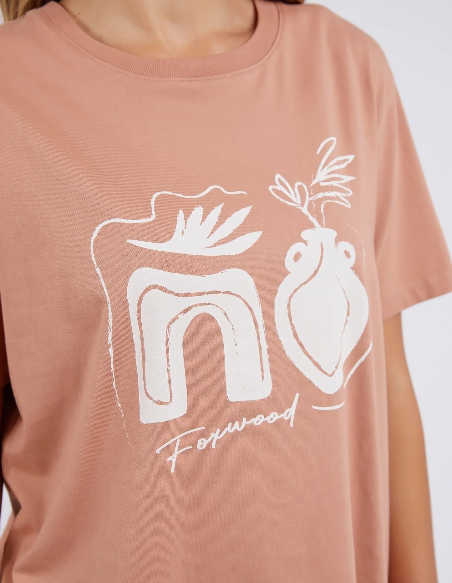 FOXWOOD ETCHED GEO TEE CLAY