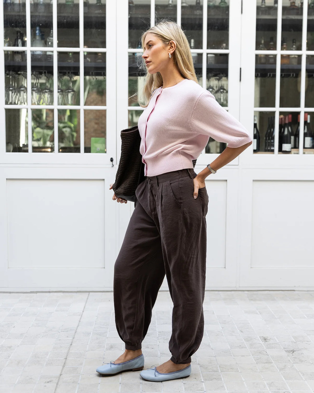 Foxwood Demi Pleated Pant | Chocolate