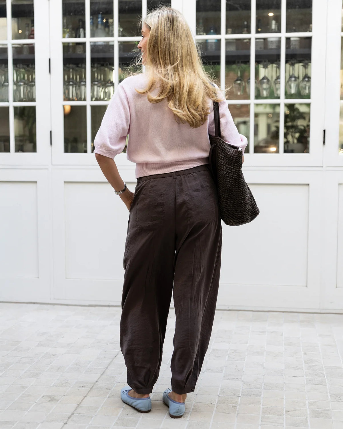 Foxwood Demi Pleated Pant | Chocolate