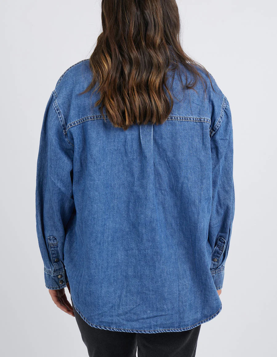 Foxwood Daisy Overshirt | Mid Blue