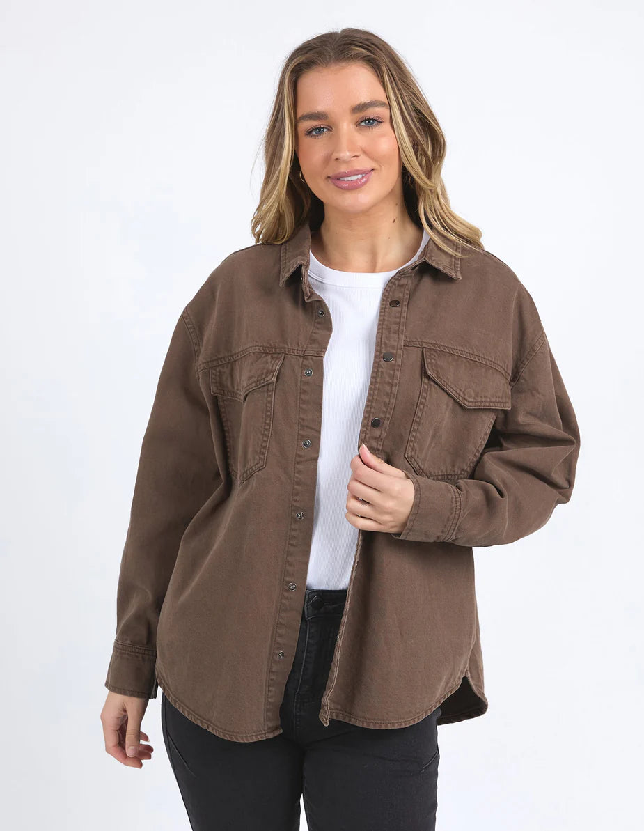 Foxwood Daisy Overshirt | Chocolate