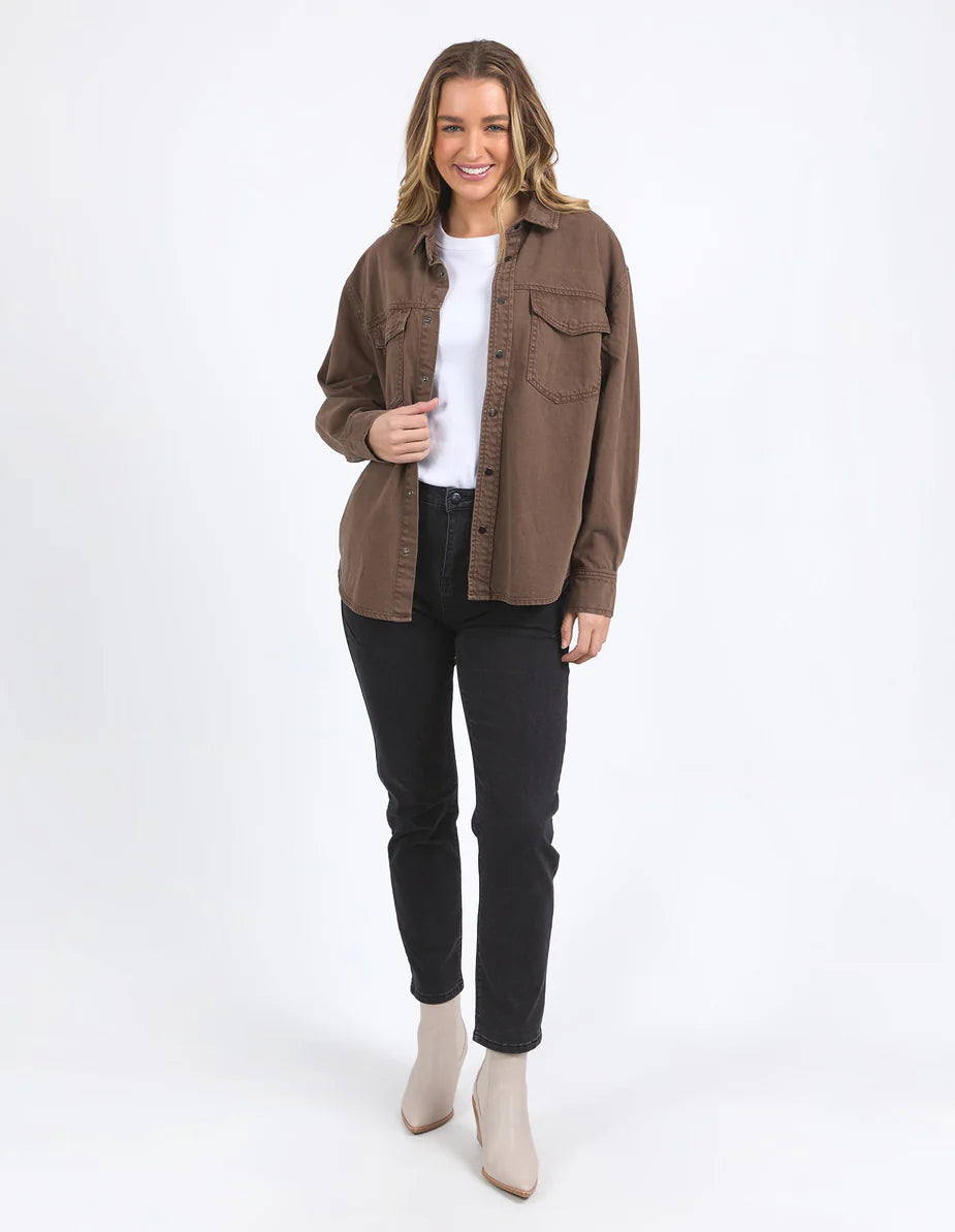 Foxwood Daisy Overshirt | Chocolate