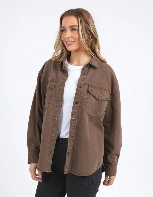 Foxwood Daisy Overshirt | Chocolate