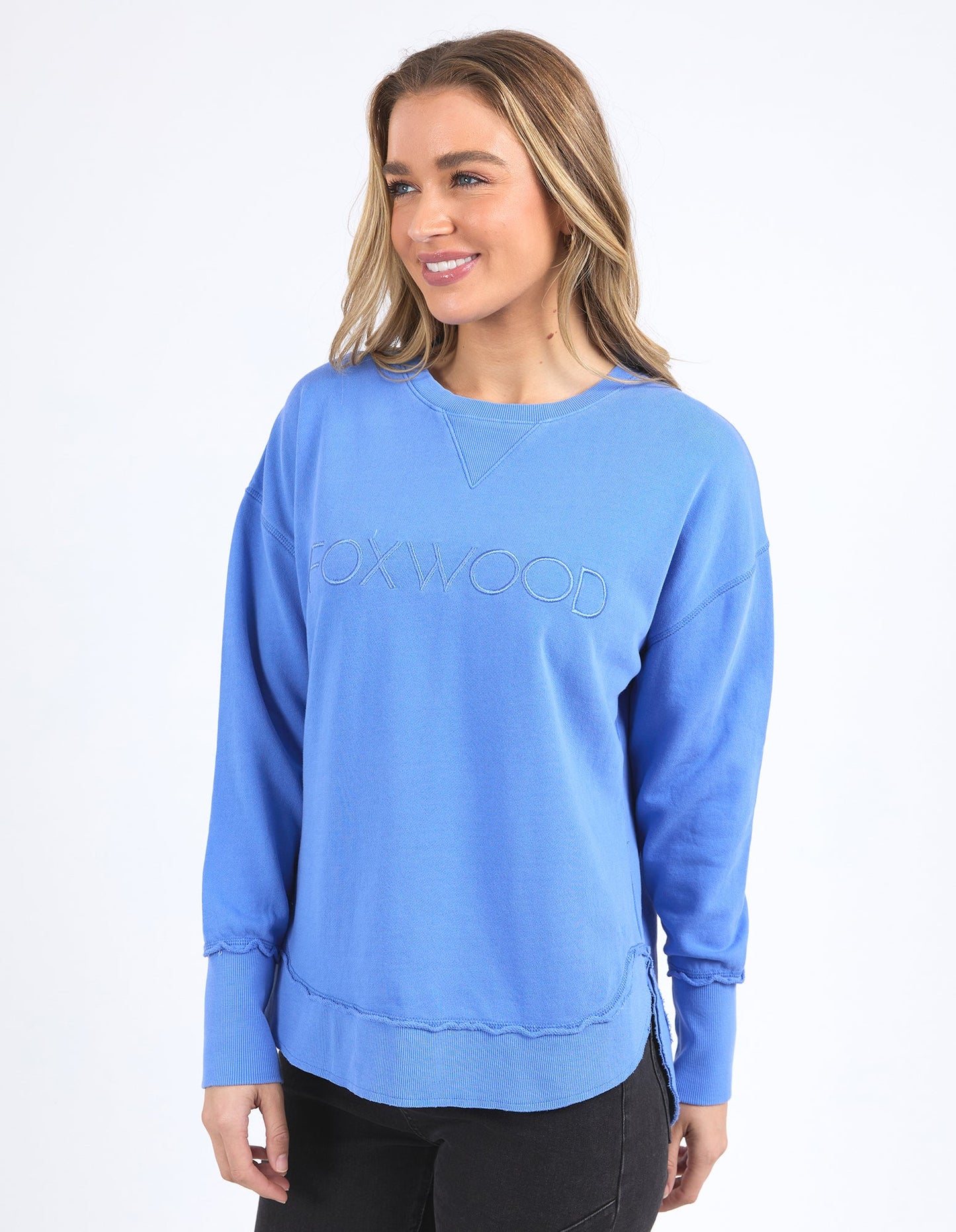 FOXWOOD SIMPLIFIED CREW COBALT